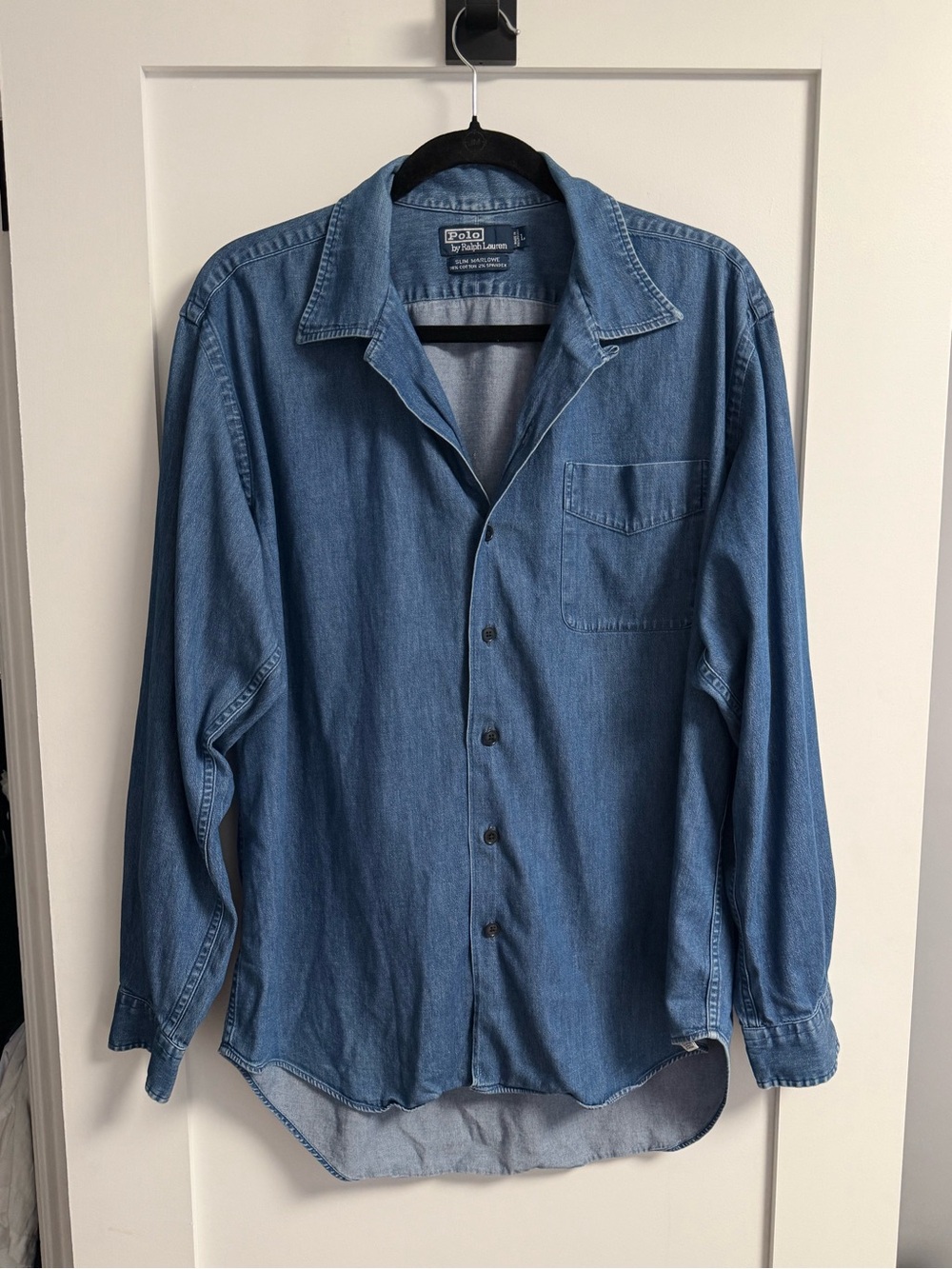 Vintage Polo by Ralph Lauren Blue Denim Shirt - Picture 1 of 6
